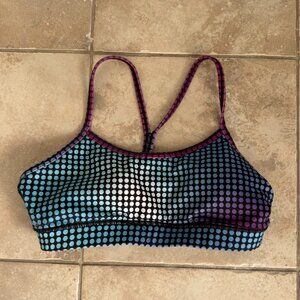 Lululemon Blue and Purple Flow Y Bra IV - Size 6